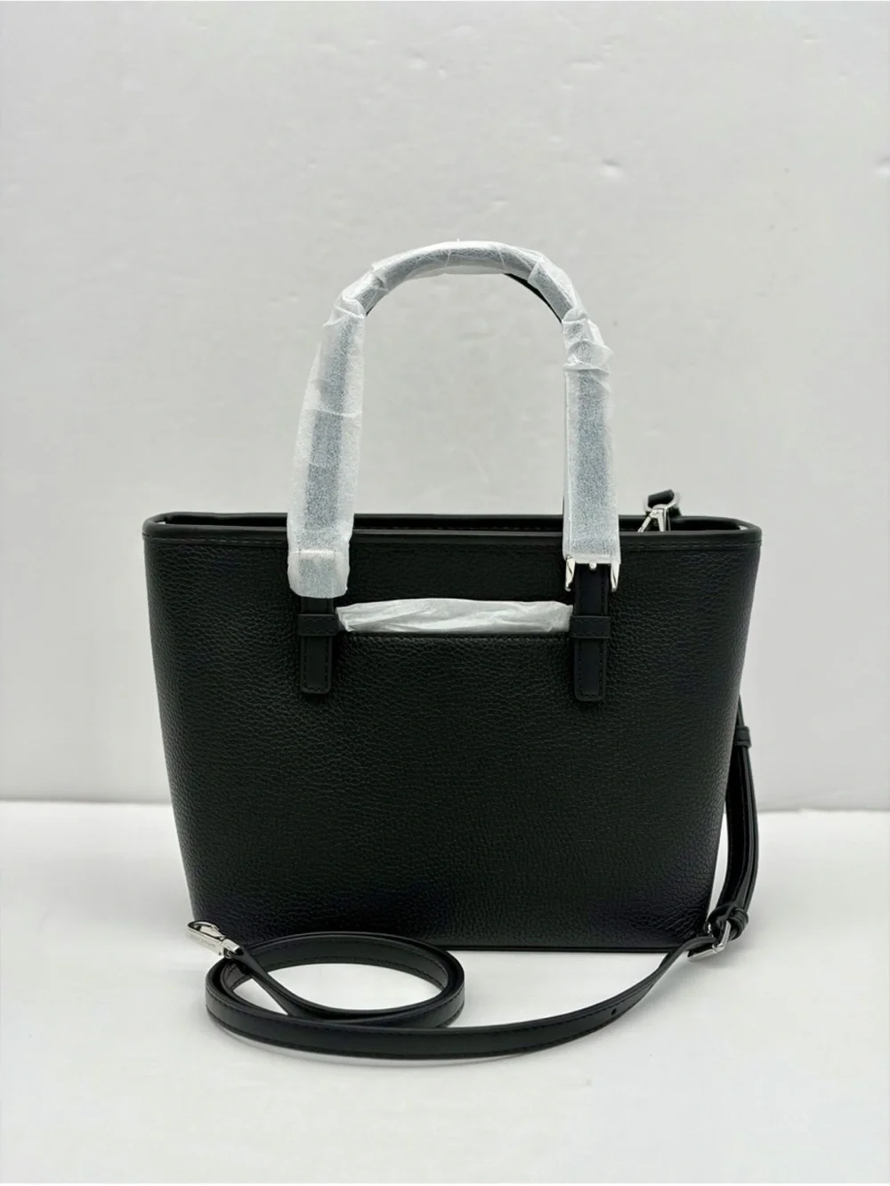 Michael Kora Jet Set Travel Carryall  Convertible Tote Crossbody Bag Black
